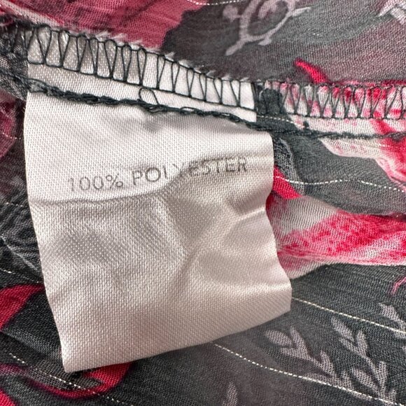 Womens Sheer Floral Button-Up Blouse Size 16 By Millers Woman - Picture 5 of 6